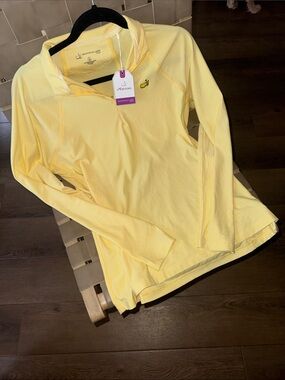 Magnolia Lane Women's Pale Yellow Long-Sleeve Quarter-Zip Top